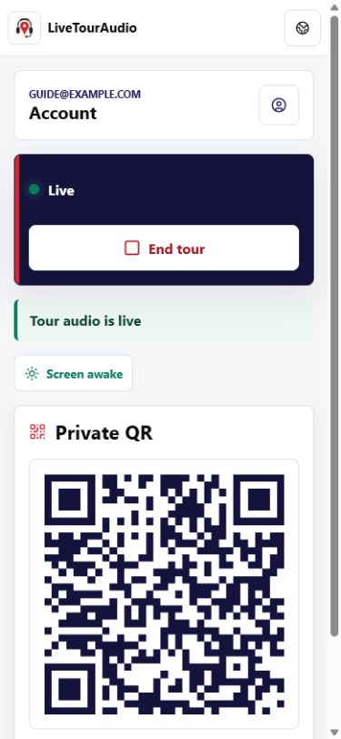 LiveTourAudio screenshot 2