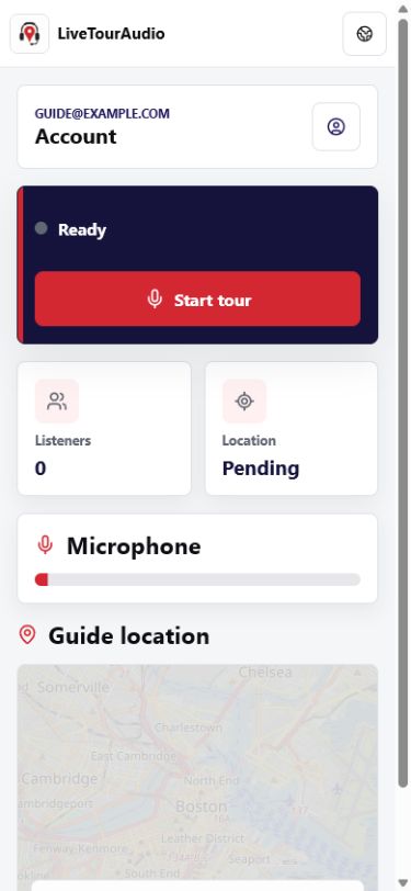 LiveTourAudio screenshot 1